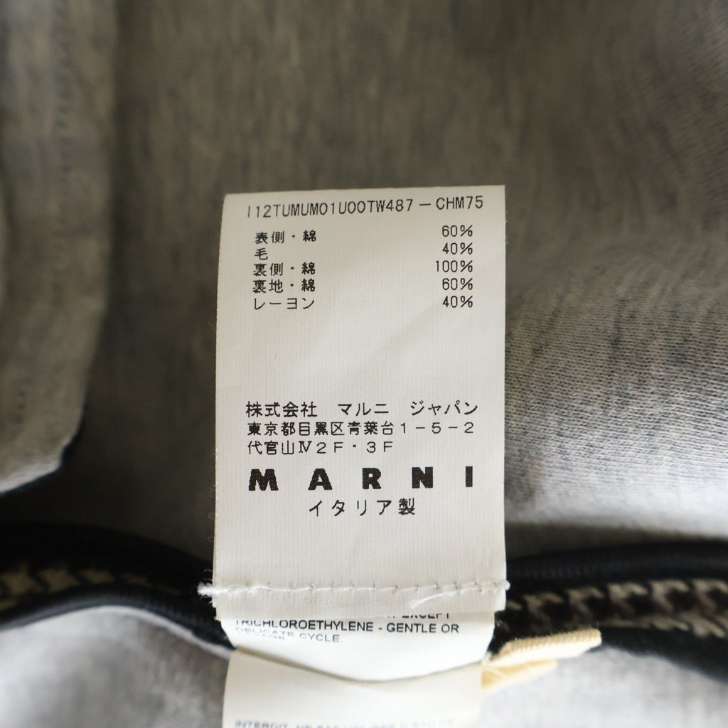 MARNI(マルニ) COMESSA コメッサ ガンクラブチェック ロングコート ブラウン 0000186051
