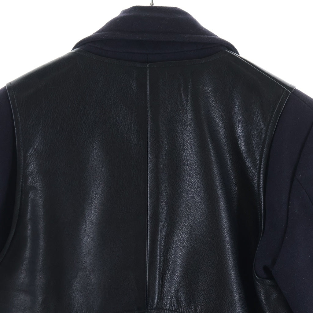 GIVENCHY(ジバンシィ) リカルドティッシ レザー切り替え ピーコート ネイビー 141290-2911 141290-2911