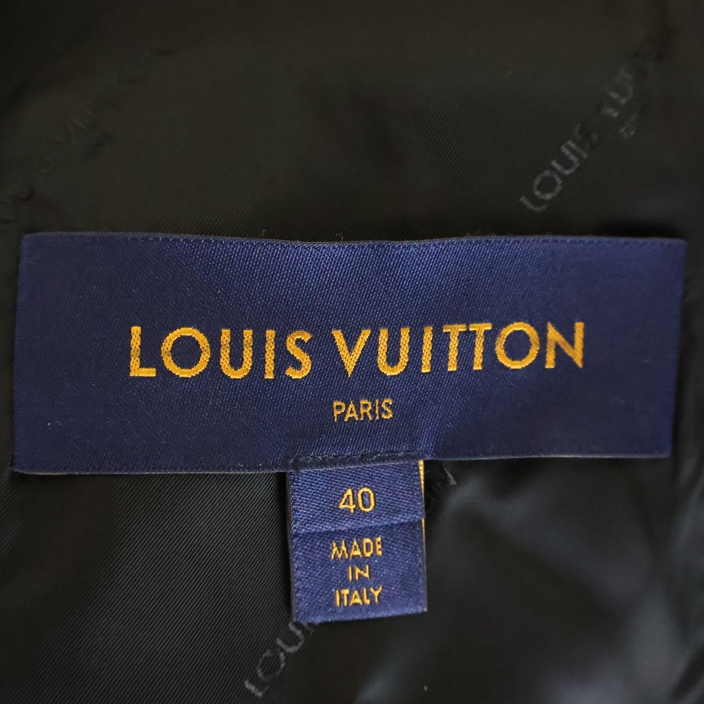 LOUIS VUITTON(ルイヴィトン) 裏地ロゴ総柄 オープンフロント ロング