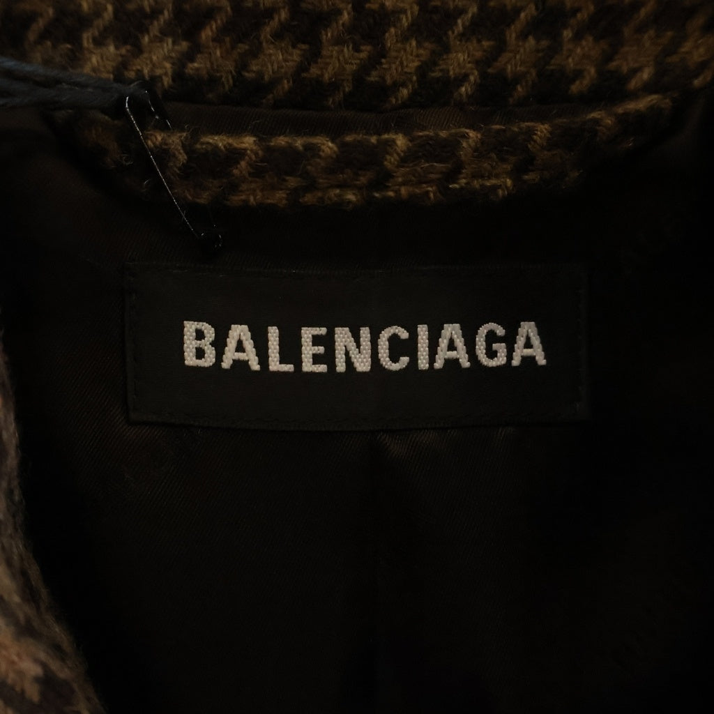 BALENCIAGA(バレンシアガ) 19AW 千鳥格子柄 ウール ロングコート 583834 TFU07 583834 TFU07