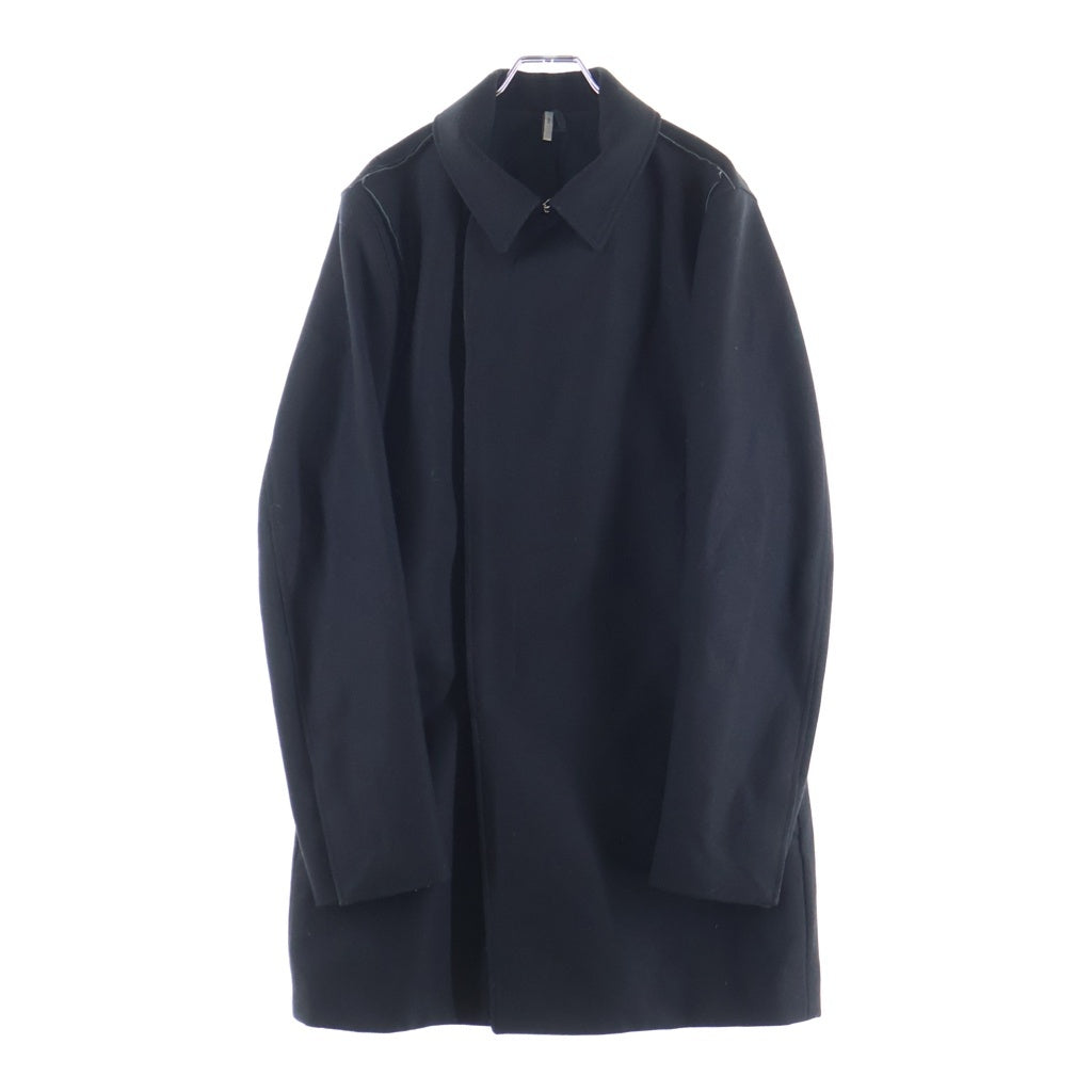 DIOR(ディオール) ウール ダブル ブレスト レザー切り替え ハーフコート ブラック 133C320C0315