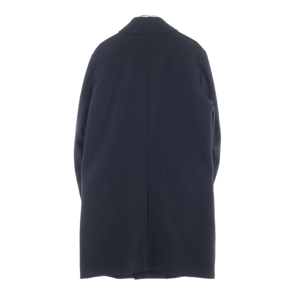 DIOR(ディオール) ウール ダブル ブレスト レザー切り替え ハーフコート ブラック 133C320C0315