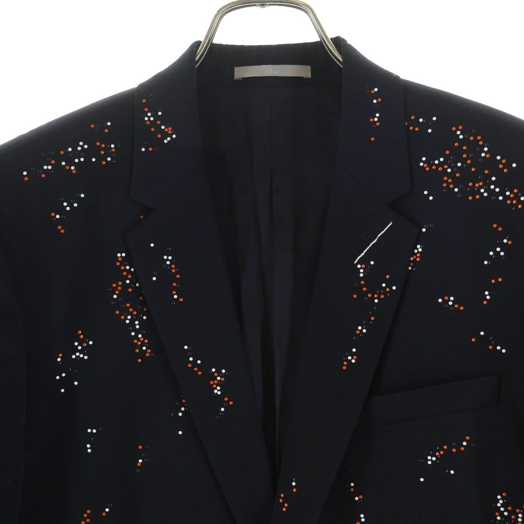 Dior HOMME(ディオールオム) 17AW ビジュウ装飾 テーラードジャケット ブラック 733C269W5956