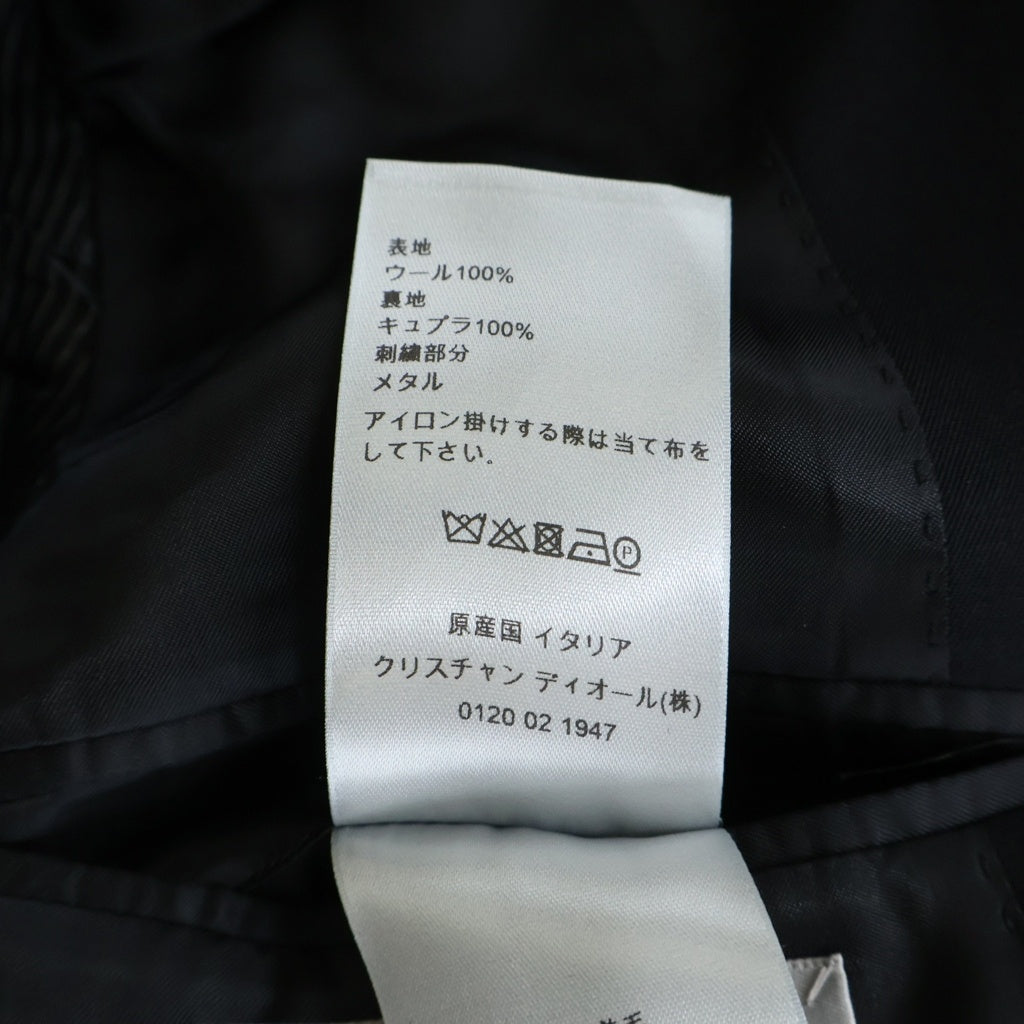 Dior HOMME(ディオールオム) 17AW ビジュウ装飾 テーラードジャケット ブラック 733C269W5956