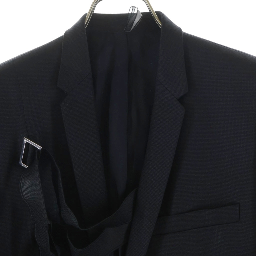 Dior HOMME(ディオールオム) 19SS フロント ベルテッド テーラード ジャケット ブラック 9H3123331133
