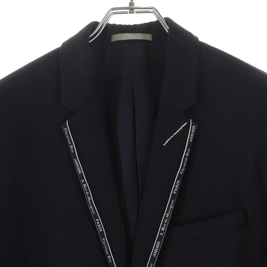 Dior HOMME(ディオールオム) 18SS アトリエテープ装飾 テーラードジャケット ブラック 863C274X4211