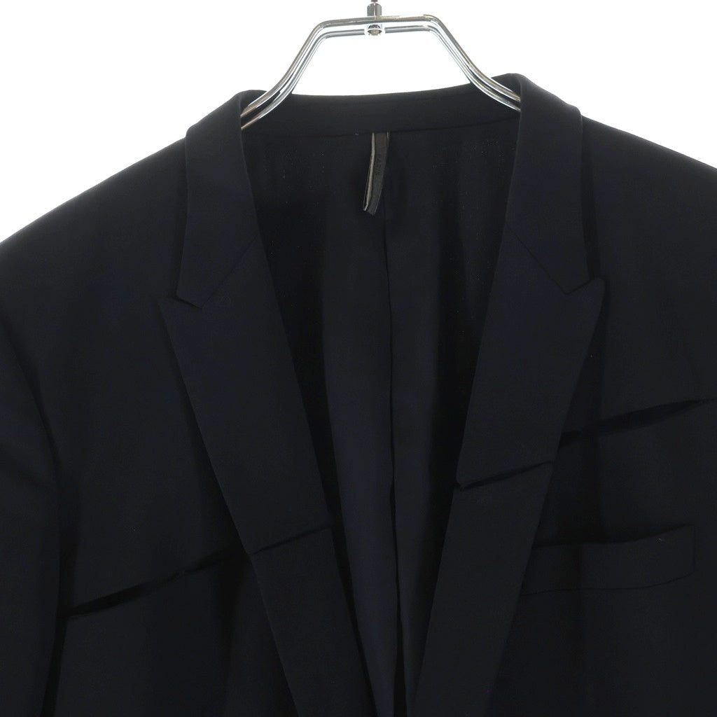 Dior HOMME(ディオールオム) 09SS スラッシュラペルテーラードジャケット ブラック 9E3122751021