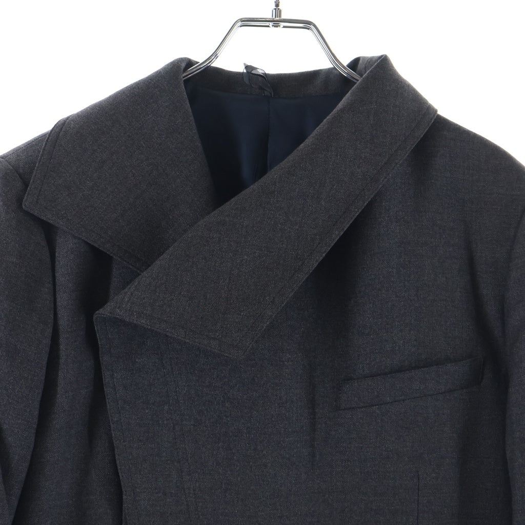 Dior HOMME(ディオールオム) 09SS アシンメトリーデザイン ジャケット グレー 9H3123341170 9H3123341170