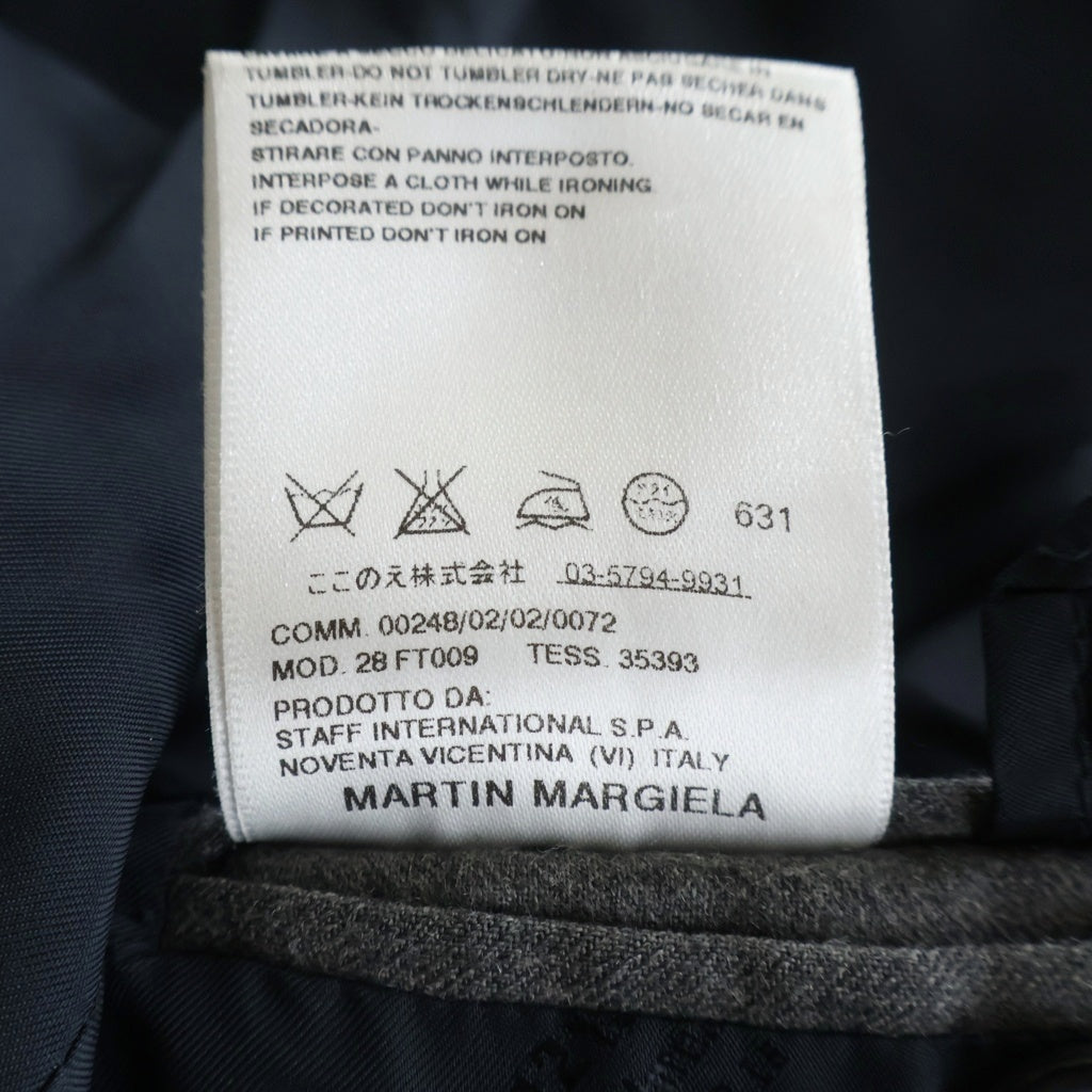 Maison Margiela(メゾンマルジェラ) ここのえ テーラード ジャケット スラックスパンツ タキシード セットアップ グレー 28 FT009