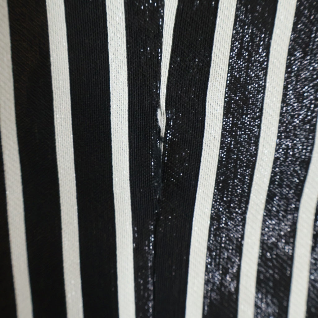 SAINT LAURENT PARIS(サンローランパリ) 13AW ストライプ柄 コーティング テーラードジャケット ブラック/ホワイト 310542 YUN59