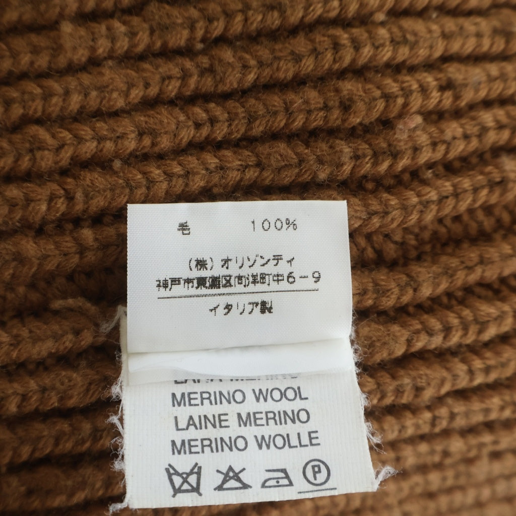Maison Martin Margiela(メゾンマルタンマルジェラ) 99AW ディアナ期 手縫い ウール ドライバーズ 長袖ニット ブラウン