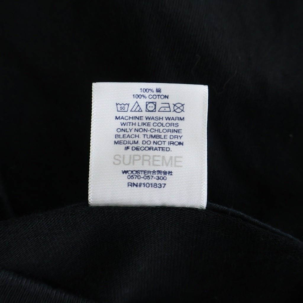 SUPREME(シュプリーム) 22SS ×BURBERRY Box Logo Tee バーバリー ノバチェック ボックスロゴ クルーネック半袖Tシャツ カットソー ブラック