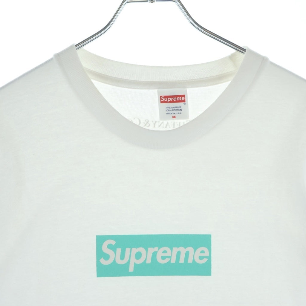 SUPREME(シュプリーム) 21AW ×Tiffany&Co Box Logo Tee ティファニー ボックスロゴ 半袖Tシャツ カットソー ホワイト