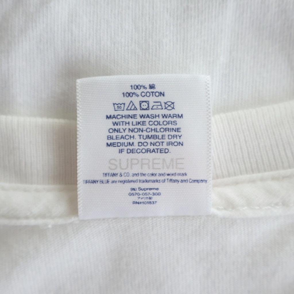 SUPREME(シュプリーム) 21AW ×Tiffany&Co Box Logo Tee ティファニー ボックスロゴ 半袖Tシャツ カットソー ホワイト