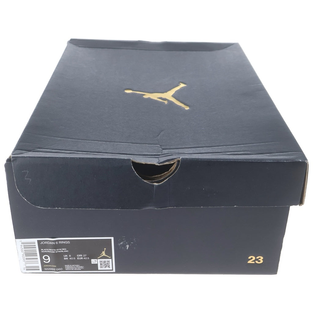 NIKE(ナイキ) AIR JORDAN 6 RINGS CONCORD エアジョーダン6 リングス コンコルド ハイカットスニーカー ホワイト US9/27cm 322992-104 322992-104