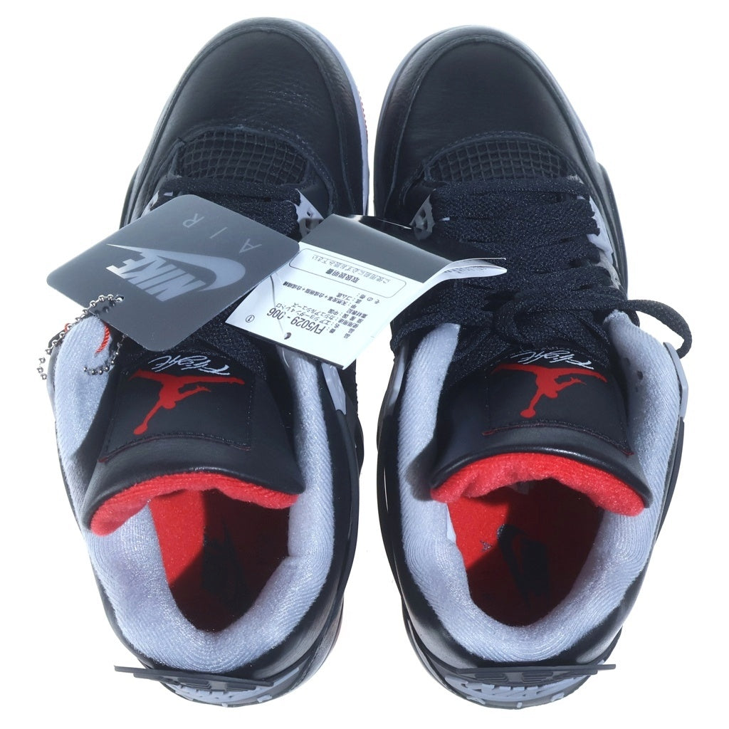 NIKE(ナイキ) AIR JORDAN 4 RETRO BRED REIMAGINED エアジョーダン4 レトロ ブレッド リイマジンド ハイカットスニーカー ブラック US9/27cm FV5029-006