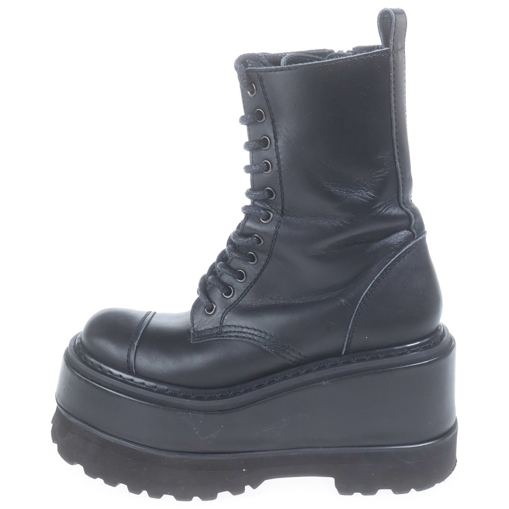JUNYA WATANABE COMME des GARCONS(ジュンヤワタナベ コムデギャルソン) プラット フォーム レースアップ ブーツ ブラック レディース