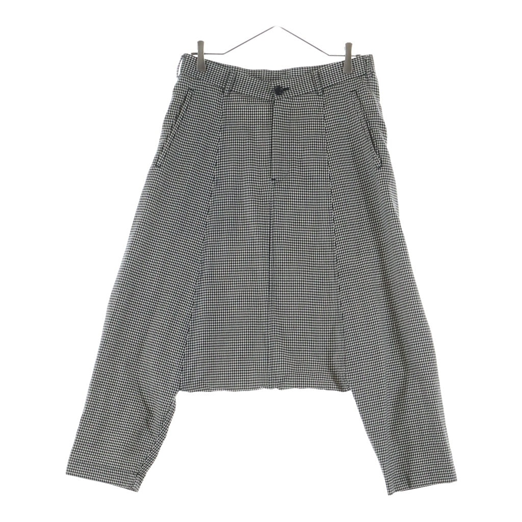 COMME des GARCONS(コムデギャルソン) 23SS チェック柄 サルエルパンツ ブラック/ホワイト RJ-P007
