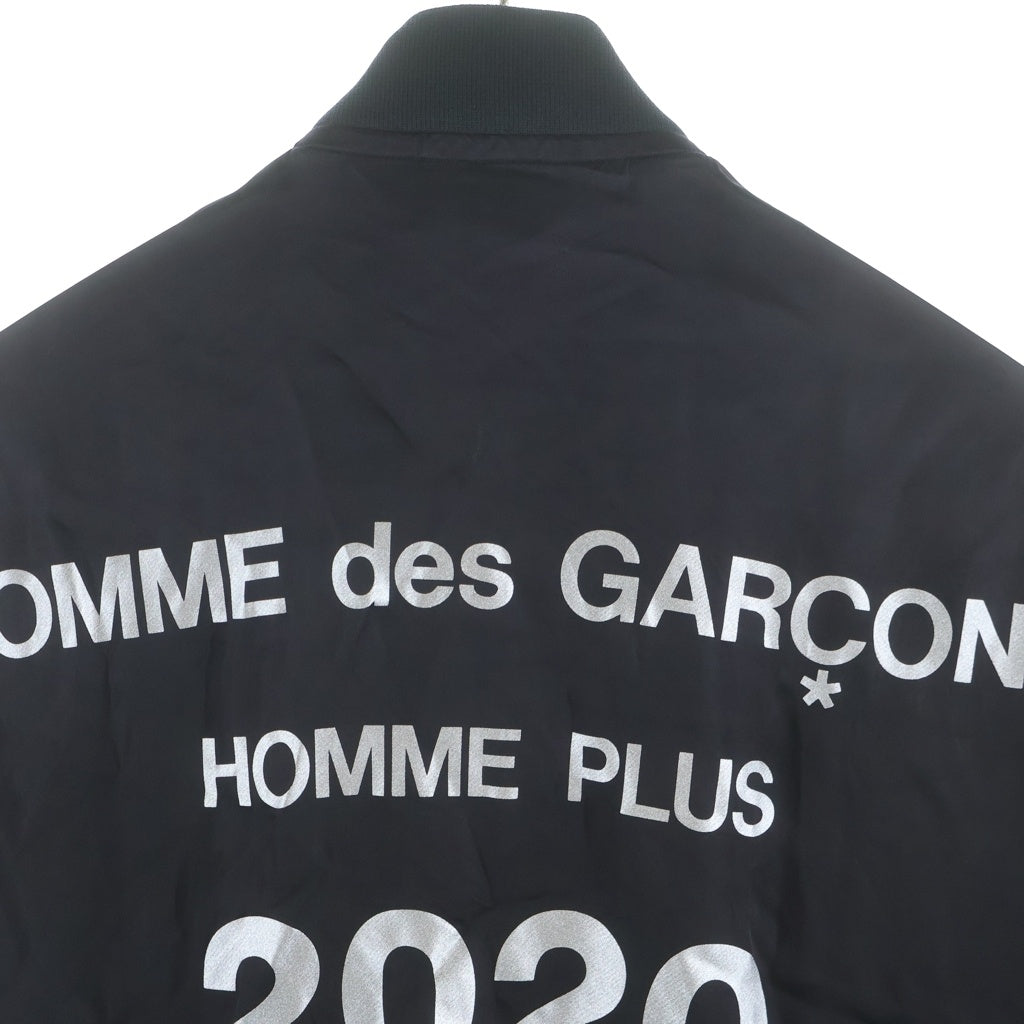 COMME des GARCONS HOMME PLUS(コムデギャルソンオムプリュス) 20SS バックプリント キュプラサテン スタッフコート ブラック PE-J087