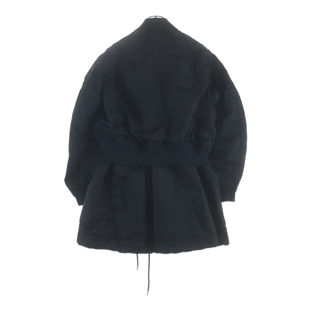 Sacai(サカイ) 20AW MA-1 NYRON TWILL COAT ナイロン ツィル コート ジップアップ ジャケット ブラック 20-05136 レディース