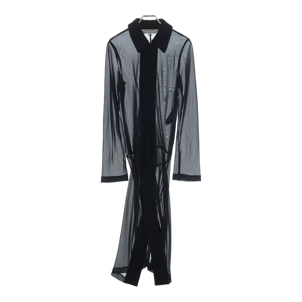 COMME des GARCONS COMME des GARCONS(コムデギャルソンコムデギャルソン) シースルー 長袖 ワンピース ブラック レディース RD-J023