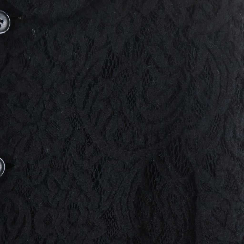 COMME des GARCONS COMME des GARCONS(コムデギャルソンコムデギャルソン) 14AW 総レース キュプラ切替 ロングコート ブラック レディース RN-J010