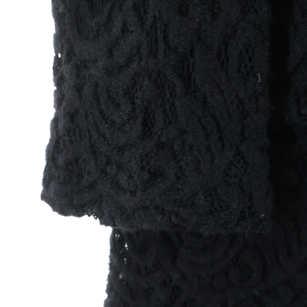 COMME des GARCONS COMME des GARCONS(コムデギャルソンコムデギャルソン) 14AW 総レース キュプラ切替 ロングコート ブラック レディース RN-J010