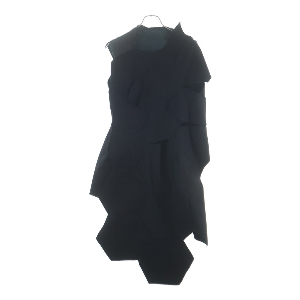 COMME des GARCONS(コムデギャルソン) 19SS 裁切加工デザイン 変形 ノースリーブ ワンピース ブラック レディース GC-O021