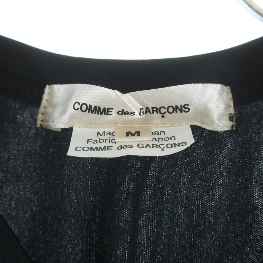 COMME des GARCONS(コムデギャルソン) 23AW フリンジ付き クルーネック 半袖Tシャツ カットソー ブラック レディース GM-T011