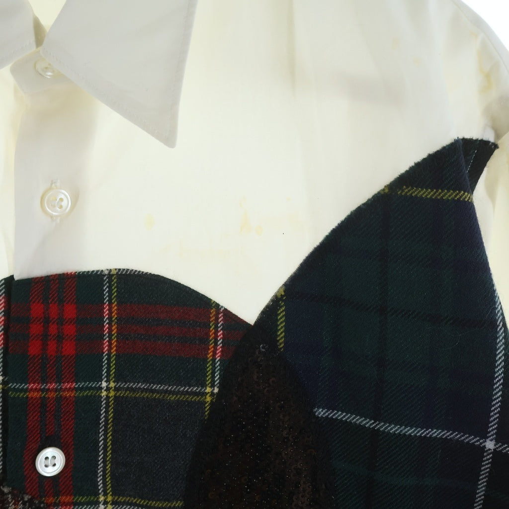 JUNYA WATANABE COMME des GARCONS(ジュンヤワタナベ コムデギャルソン) 17AW パッチワーク オーバーシルエット 長袖シャツ マルチ レディース JT-B026
