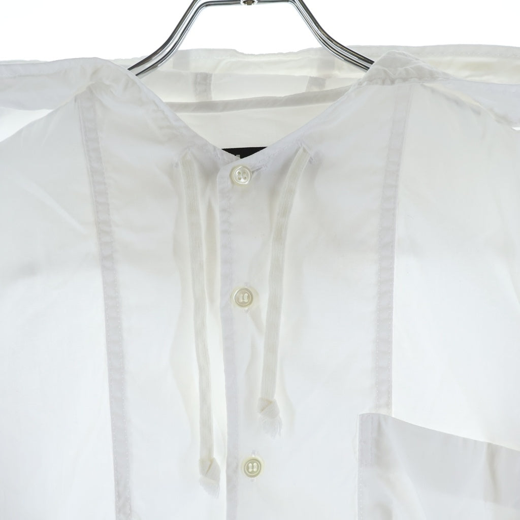 BLACK COMME des GARCONS(ブラックコムデギャルソン) 21AW フード付き 長袖シャツ ホワイト 1H-B015 レディース