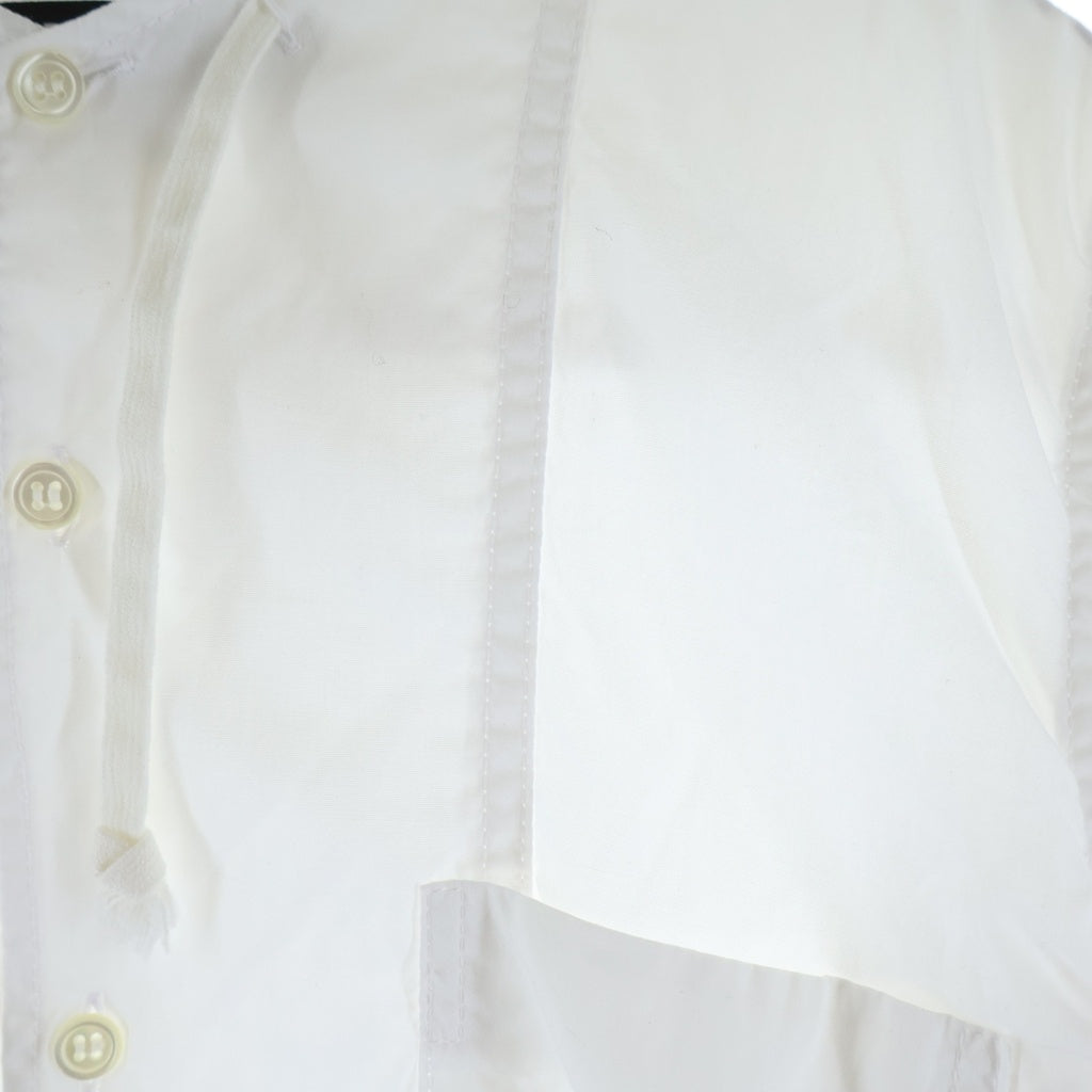 BLACK COMME des GARCONS(ブラックコムデギャルソン) 21AW フード付き 長袖シャツ ホワイト 1H-B015 レディース