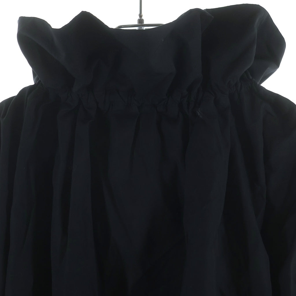 COMME des GARCONS COMME des GARCONS(コムデギャルソンコムデギャルソン) 23SS 綿ブロード 襟ラッフルギャザー長袖ブラウス ブラック RK-B014 レディース