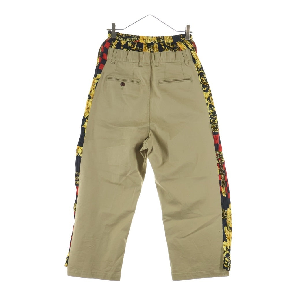 JUNYA WATANABE COMME des GARCONS(ジュンヤワタナベ コムデギャルソン) xVERSACE ヴェルサーチ バロックプリントドッキング パンツ マルチ JH-P005 レディース
