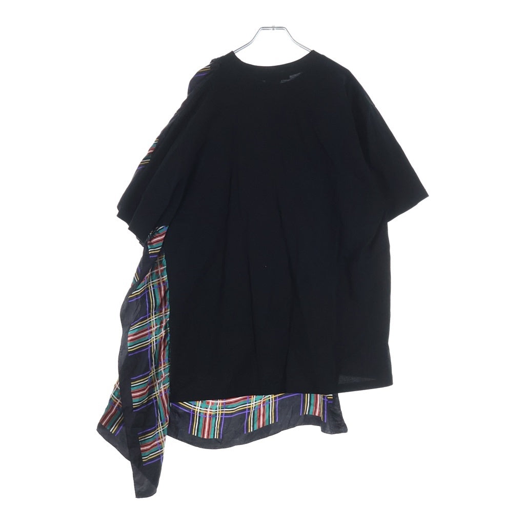 JUNYA WATANABE COMME des GARCONS(ジュンヤワタナベ コムデギャルソン) 25SS ×ダークナイト スカーフ切り替え クルーネック 半袖Tシャツ カットソー JO-T002