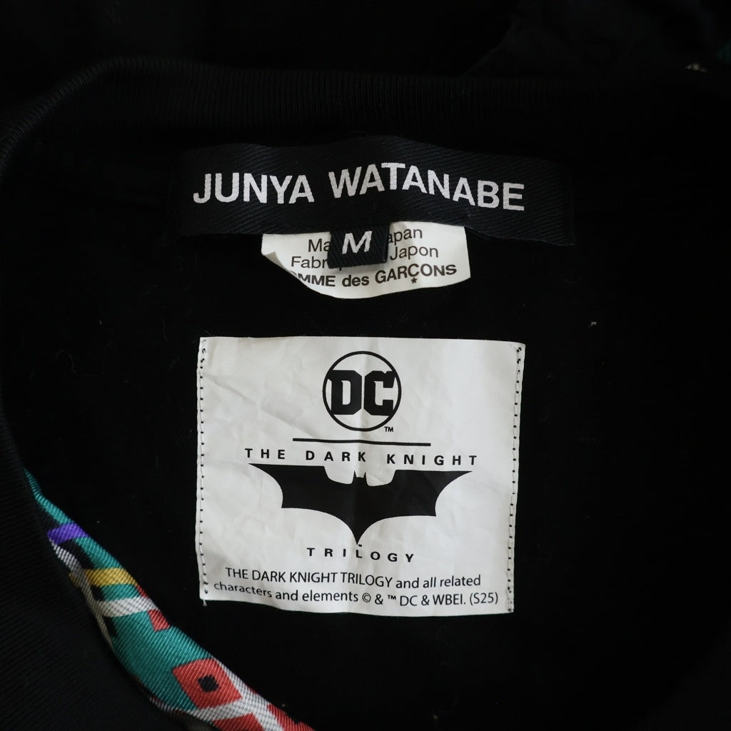 JUNYA WATANABE COMME des GARCONS(ジュンヤワタナベ コムデギャルソン) 25SS ×ダークナイト スカーフ切り替え クルーネック 半袖Tシャツ カットソー JO-T002