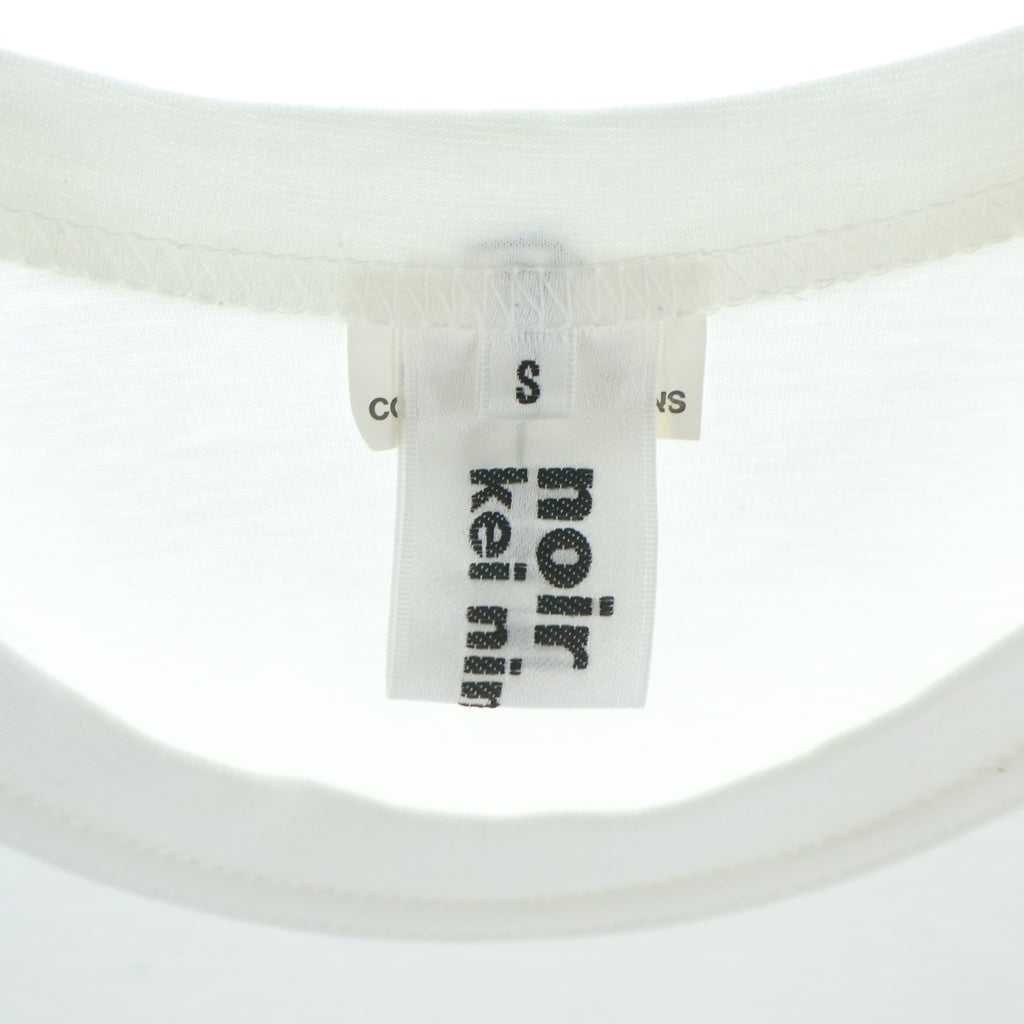 NOIR KEI NINOMIYA(ノワール ケイニノミヤ) チュール フリル付き クルーネック 半袖Tシャツ ホワイト 3B-T009 レディース
