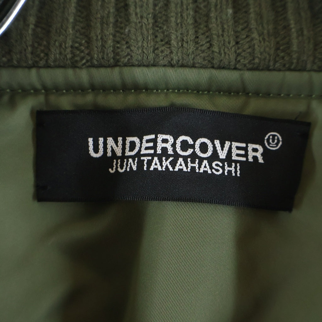 UNDERCOVER(アンダーカバー) 23AW フェイクムートン切り替え MA-1 ジップアップ ジャケット カーキ/ベージュ UC2C8202 レディース