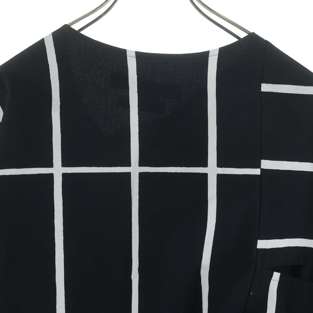 JUNYA WATANABE COMME des GARCONS(ジュンヤワタナベ コムデギャルソン) 18SS マリメッコ変形 アシンメトリー ドレス ワンピース ブラック/ホワイト JA-O068 レディース