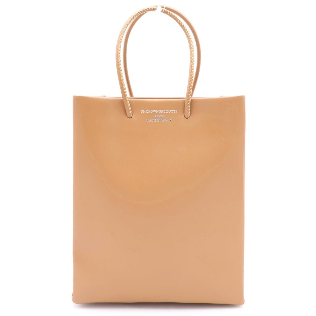 NO BRAND(ノーブランド) UNKNOWN PRODUCTS アンノウンプロダクツ フロント ロゴ レザー ショルダーバッグ ブラウン UPLRB035 レディース