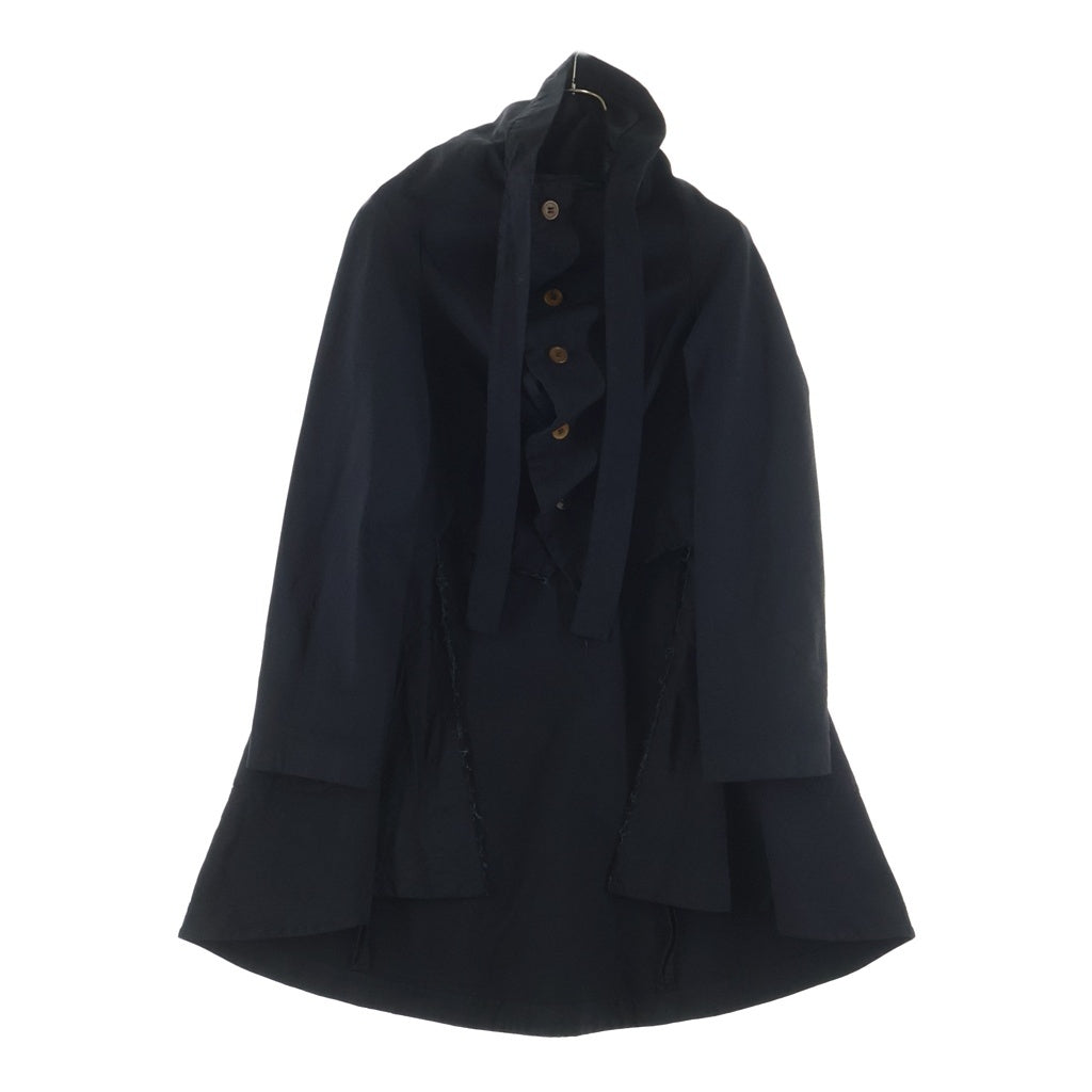 COMME des GARCONS(コムデギャルソン) 15AW トレンチコート ボタンフライ ポリ縮絨 ブラック GQ-J051 レディース