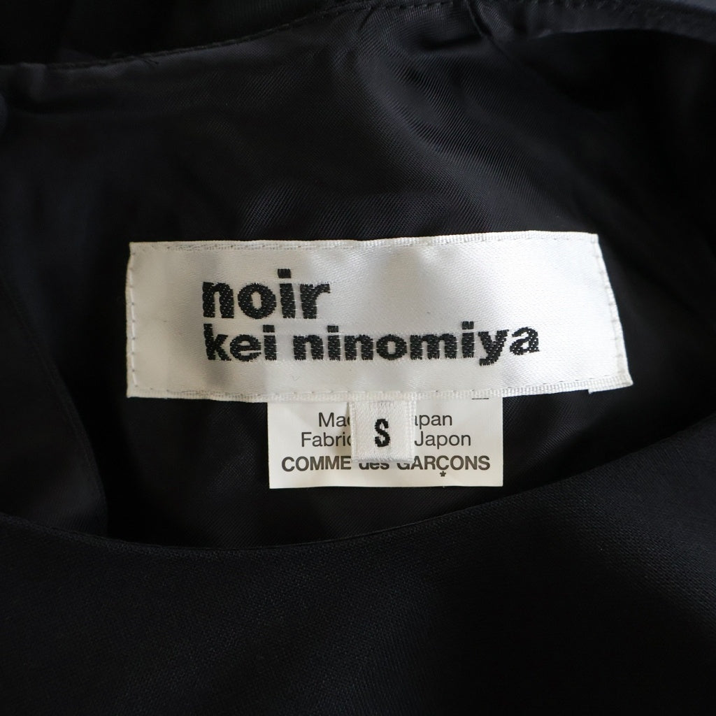 NOIR KEI NINOMIYA(ノワール ケイニノミヤ) 17AW バックレス プリーツ ウールドレス ワンピース ブラック レディース 3Z-O001