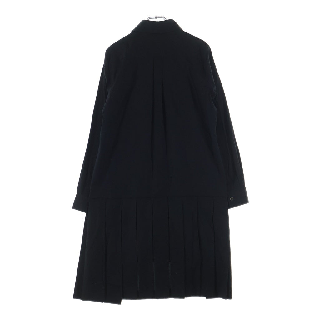 COMME des GARCONS(コムデギャルソン) 18AW ロング丈 フリル付き 長袖シャツ ブラック レディース GC-B008