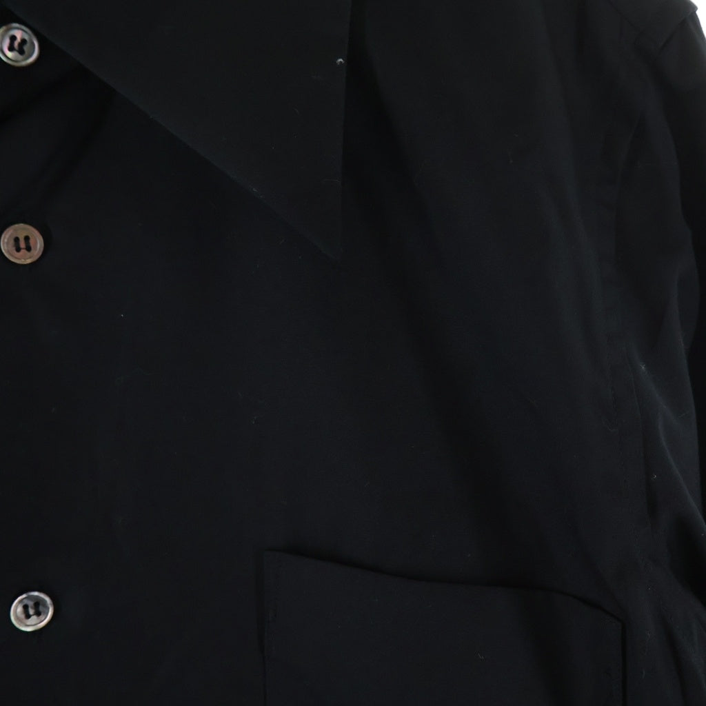 COMME des GARCONS(コムデギャルソン) 18AW ロング丈 フリル付き 長袖シャツ ブラック レディース GC-B008