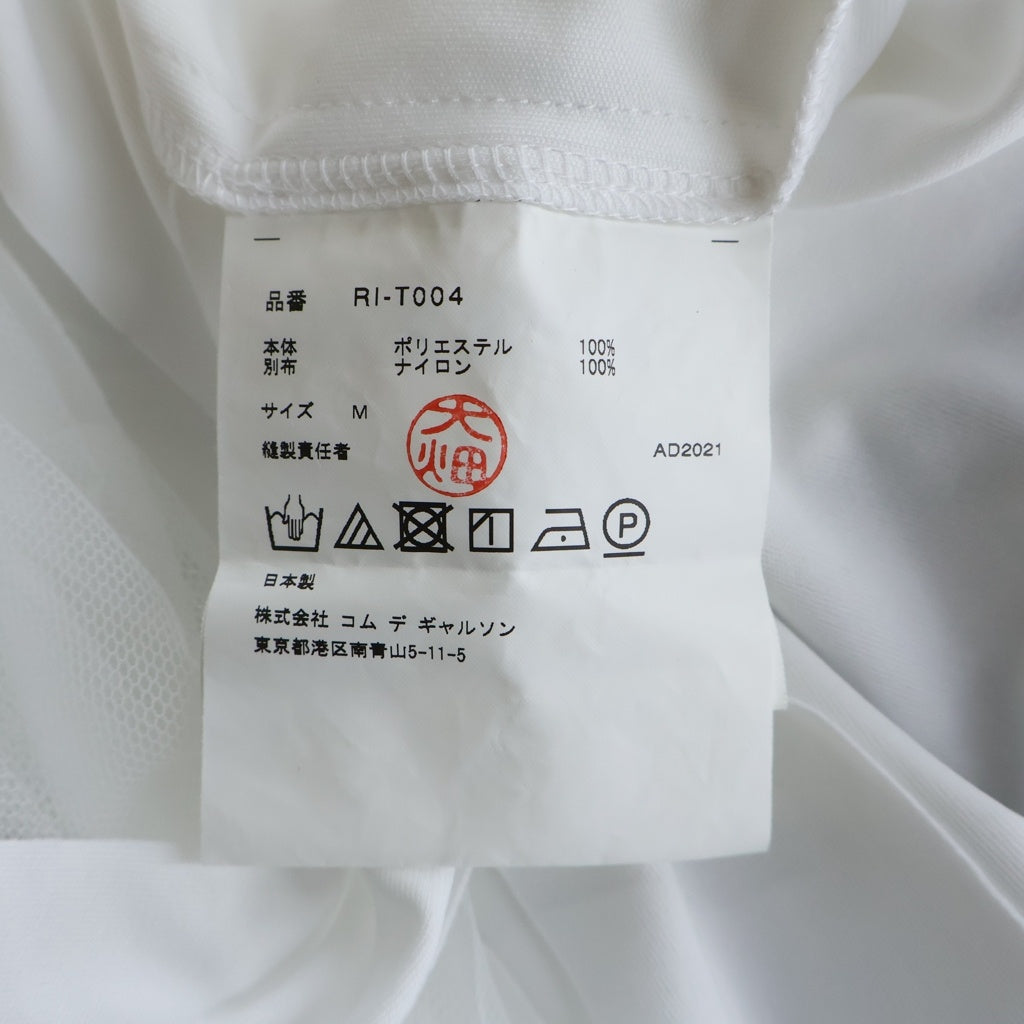COMME des GARCONS COMME des GARCONS(コムデギャルソンコムデギャルソン) 21W フロント フリル クルーネック ノースリーブ Tシャツ カットソー ホワイト レディース RI-T004