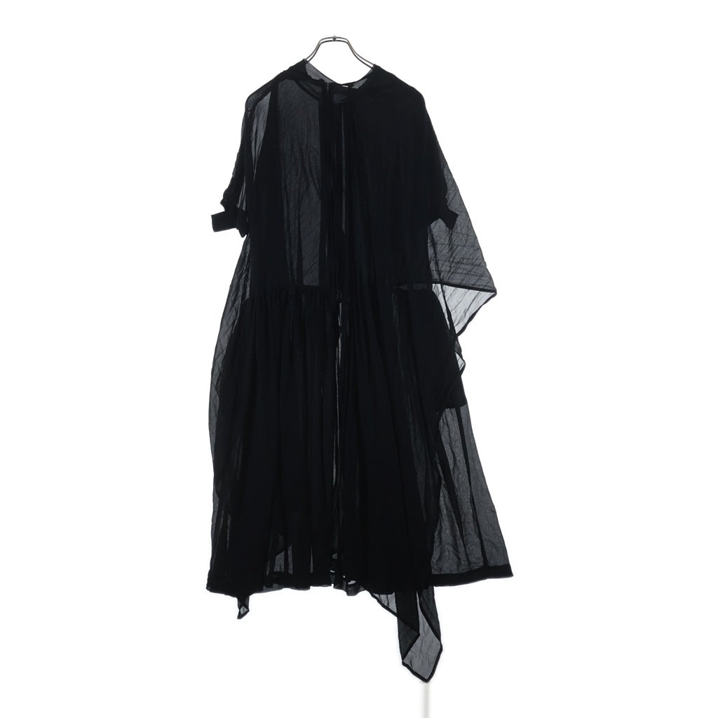 COMME des GARCONS COMME des GARCONS(コムデギャルソンコムデギャルソン) 23SS 半袖 シアーワンピース ブラック レディース RK-O002