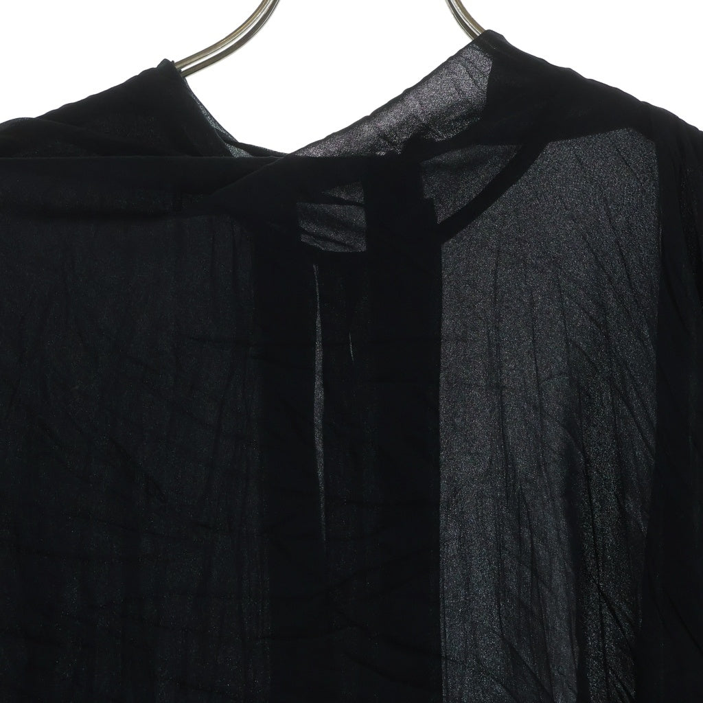 COMME des GARCONS COMME des GARCONS(コムデギャルソンコムデギャルソン) 23SS 半袖 シアーワンピース ブラック レディース RK-O002