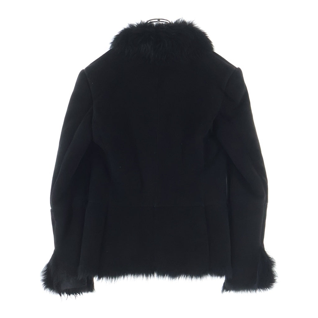 GUCCI(グッチ) 裏地ファー スウェード ジャケット ブラック レディース 239-1304-7632