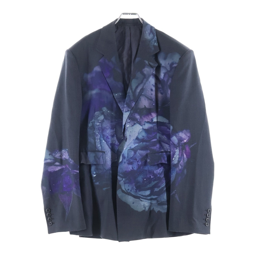 LAD MUSICIAN(ラッドミュージシャン) 22SS FLOWER SHAPE JACKET フラワープリント シェイプ ジャケット グレー 2122-317