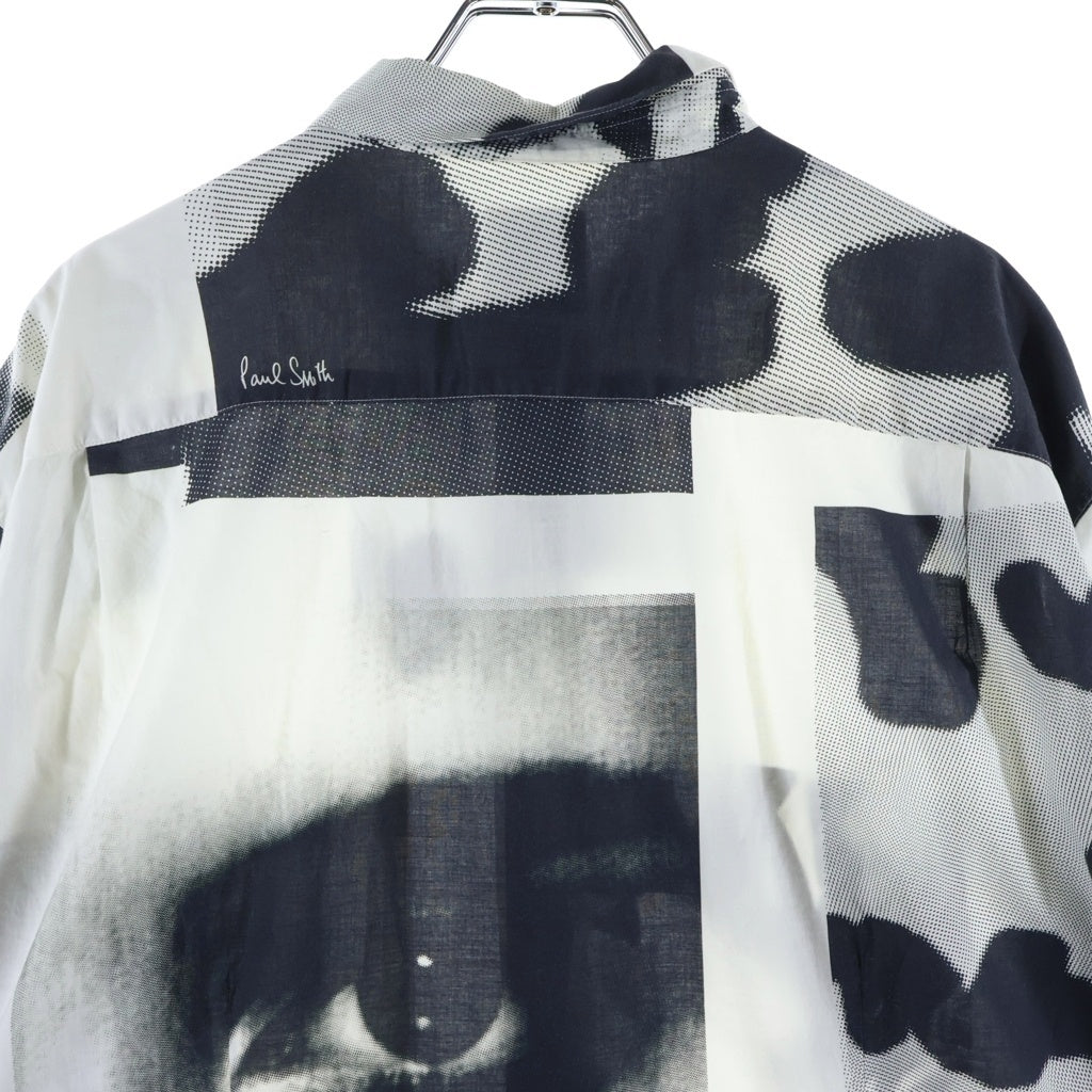 Paul Smith(ポールスミス) グラフィック プリント 長袖シャツ ホワイト/ブラック PF-CR-45120